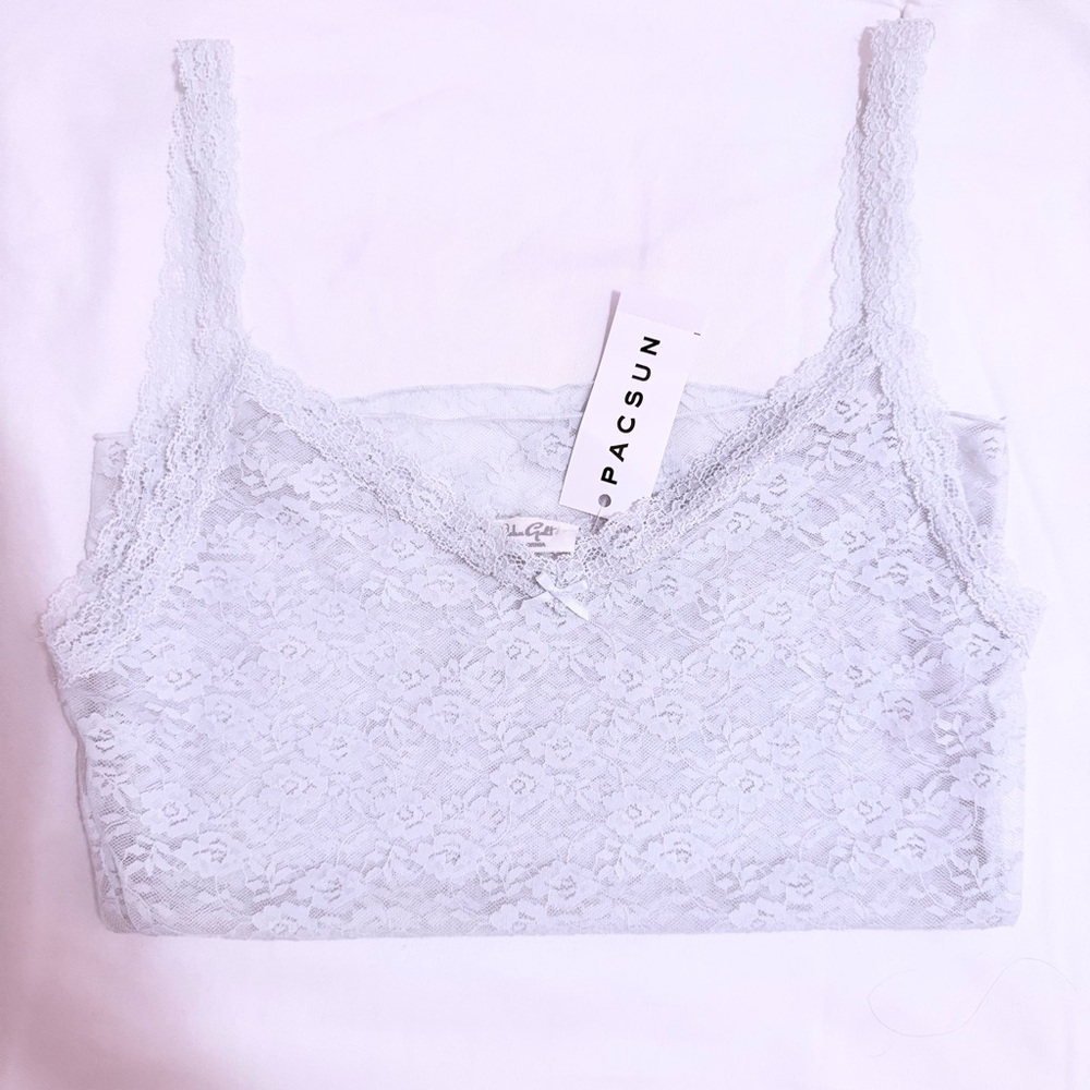 PacSun Blue Lace Longline Bralette